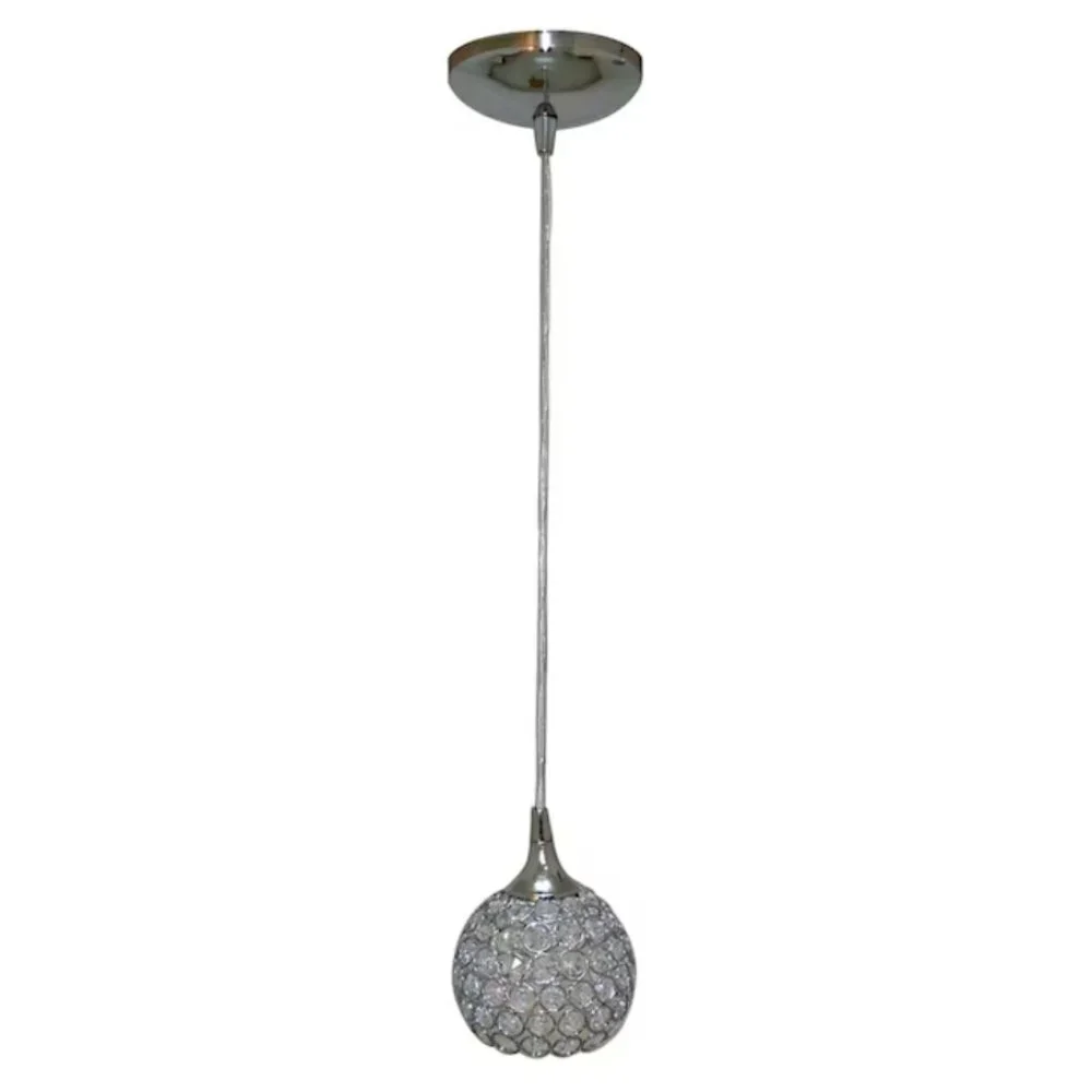 Chrome Modern Art Glass Dome Pendant Light